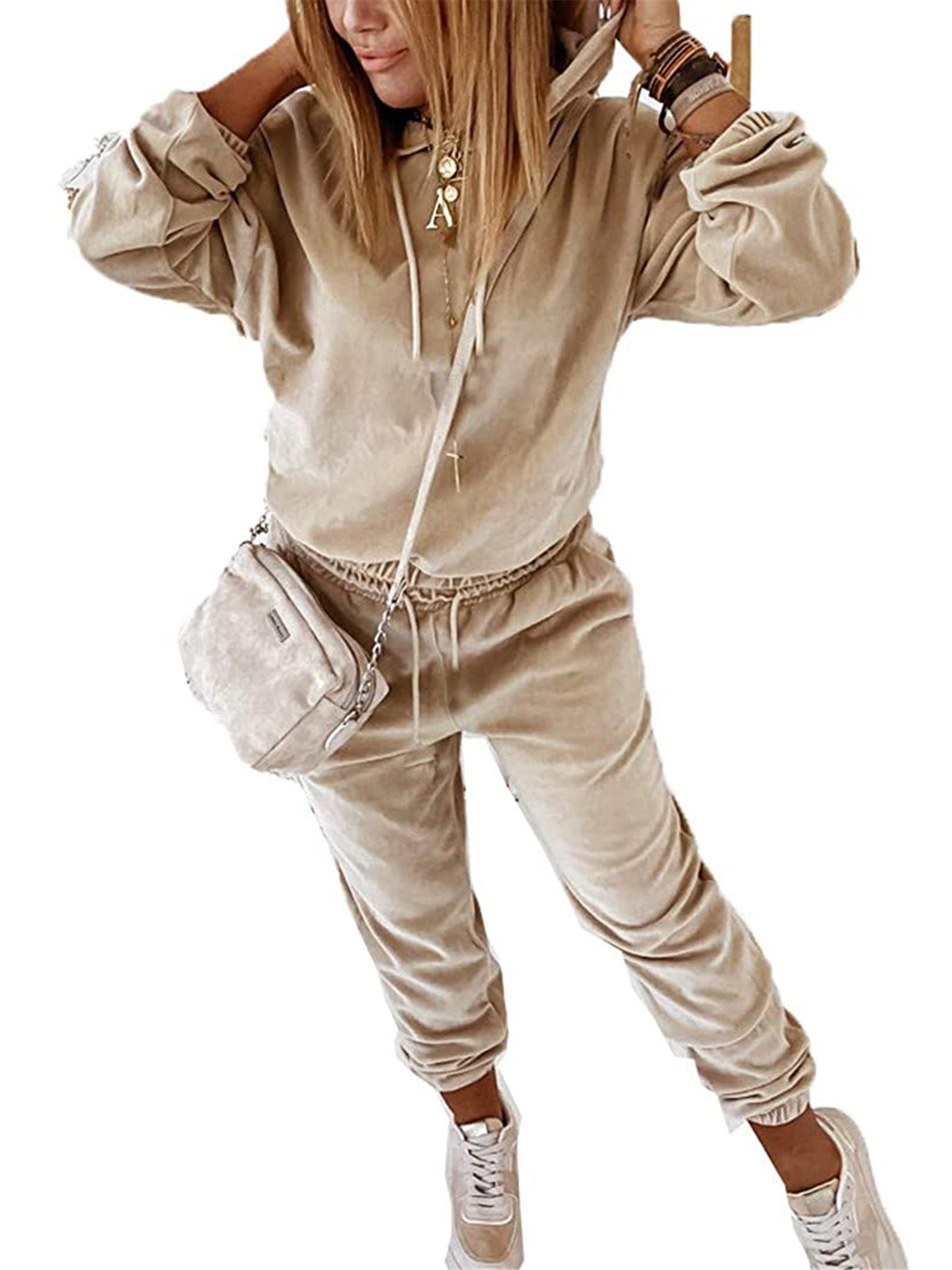 Tracksuit Set Velvet Jogger Suit 