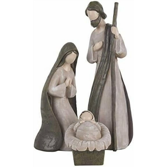 The Nativity Store - Holy Family Silent Night Nativity Set - Manger Scene - Christmas Decorations - Indoor Holiday Decor (3 PC Set)