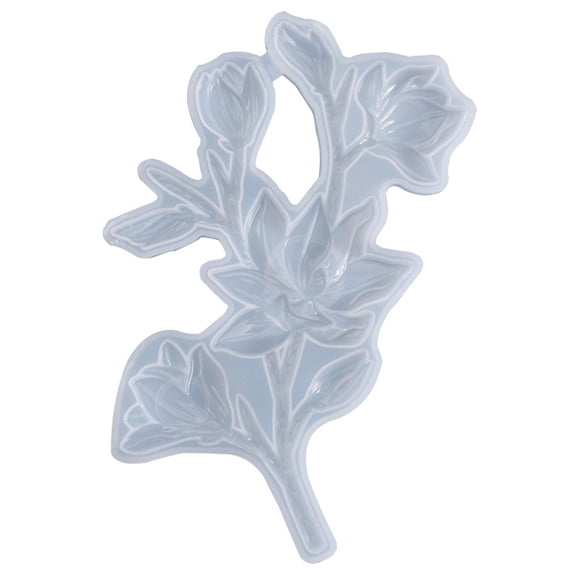 LOLIPPYY Flexible Silicone Mold with Flower Branch Pattern for Crafts, Home Decor, Resin Art, and Projects