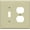 Ivory, variant on Enerlites Combination Toggle Light Switch and Duplex Outlet Wall Plate Cover, Standard Size 2-Gang 4.50" x 4.57", UL Listed, 881121-W, White