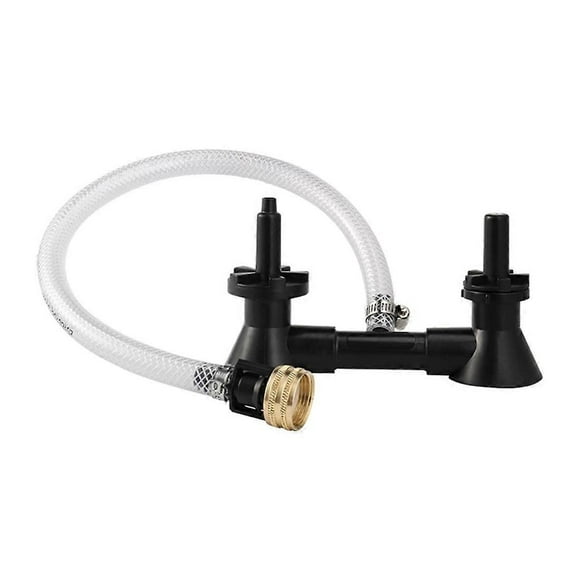 (-)Double Head Wine Rinser Beer Bottle Washer Homebrew Beer & Wine Cleaning Equipment Cleaner with Kit