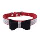 thumbnail image 1 of Methold Decoración para mascotas Cachorro Perro Gato Collar ajustable prop Correa Hebilla Rhinestone PULeather Suministros para perros pajarita negra SG, 1 of 3
