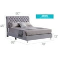 thumbnail image 2 of Glory Furniture Maxx Velvet Upholstered King Bed in Gray, 2 of 8