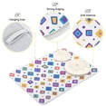 thumbnail image 3 of Yayeee Dish Drying Mat for Kitchen Counter 16"x18" Microfiber Absorbent Pad, Purple Retro Shapes, 3 of 7