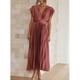 thumbnail image 5 of ICHUANYI Clearance Women's Sexy V-neck Loose Sleeveless Zippered Sleeveless Backless Dress(Red, XL) ICHUANYI WER2023081110728, 5 of 8