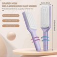 thumbnail image 3 of Self Cleaning Hair Brush For Women, One-click Cleaning Comb, Retractable Comb, Anti-static Massage Comb For Adults Kids, 3 of 5