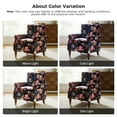 thumbnail image 4 of Floral Black Accent Chairs 2 Pieces Upholstered Club Armchairs Living Room, 4 of 9