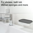 thumbnail image 3 of Soap Dish Soap Cleaning Storage Keep Soap Dry for Home Bathroom Kitchen Silicone Dark Gray 13.5x9cm, 3 of 6