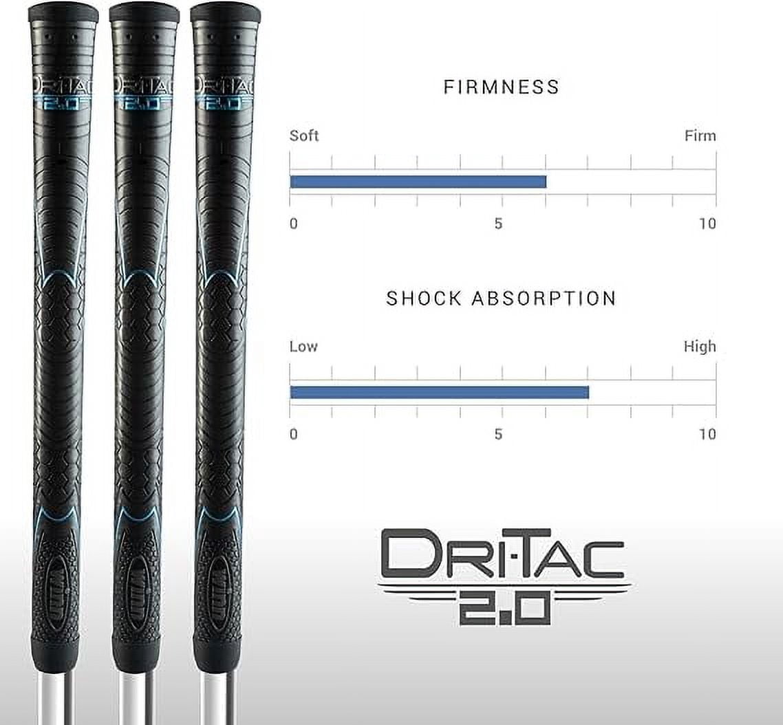 Winn Grips Dri-Tac 2.0 series Advance Polymer Technology, 10 Piece Golf Grip Bundle | AVS Technology for Enhanced Performance