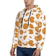 thumbnail image 3 of Balery Yellow Biscuit Pattern Mens Hoodie Kangaroo Pocket Hoodie Pullover Hooded Sweatshirt Ideal for Daily Wear Travel and Home-, 3 of 7
