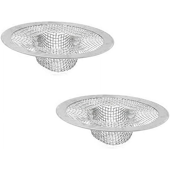 Stainless Steel Shower Hair Drain Catcher, 2pc Hair Catcher for Bathroom Sink and Tub Drain