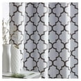 thumbnail image 4 of Drevy Lattice Print Moroccan Thermal Blackout Curtains 84 Inch - Privacy Shaded & Darkening Grommet Window Curtains Draperies for Bedroom and Living Room, White & Grey, 52 W x 84 L, 2 Panels, 4 of 7