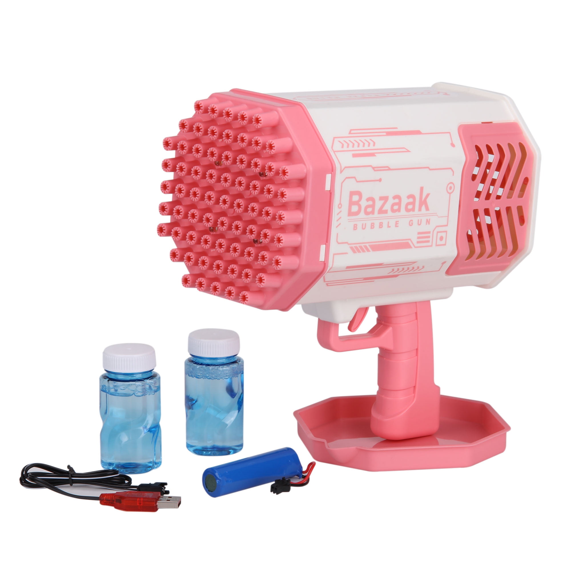 LELINTA Bubble Gun Upgrade 69Hole Bubble Bazooka Gun Rocket Boom