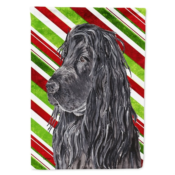 English Cocker Spaniel Candy Cane Christmas Flag Canvas House Size
