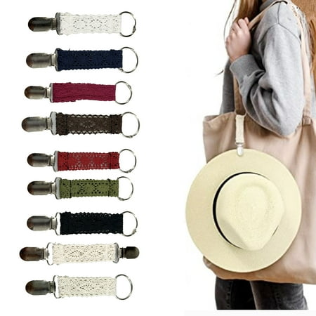 

Xinhuadsh Hat Clip Lightweight Portable Beautifully Durable Exquisite Keep Neat Cotton Thread Outdoor Travel Accessory Cap Keeper Chain Daily Use