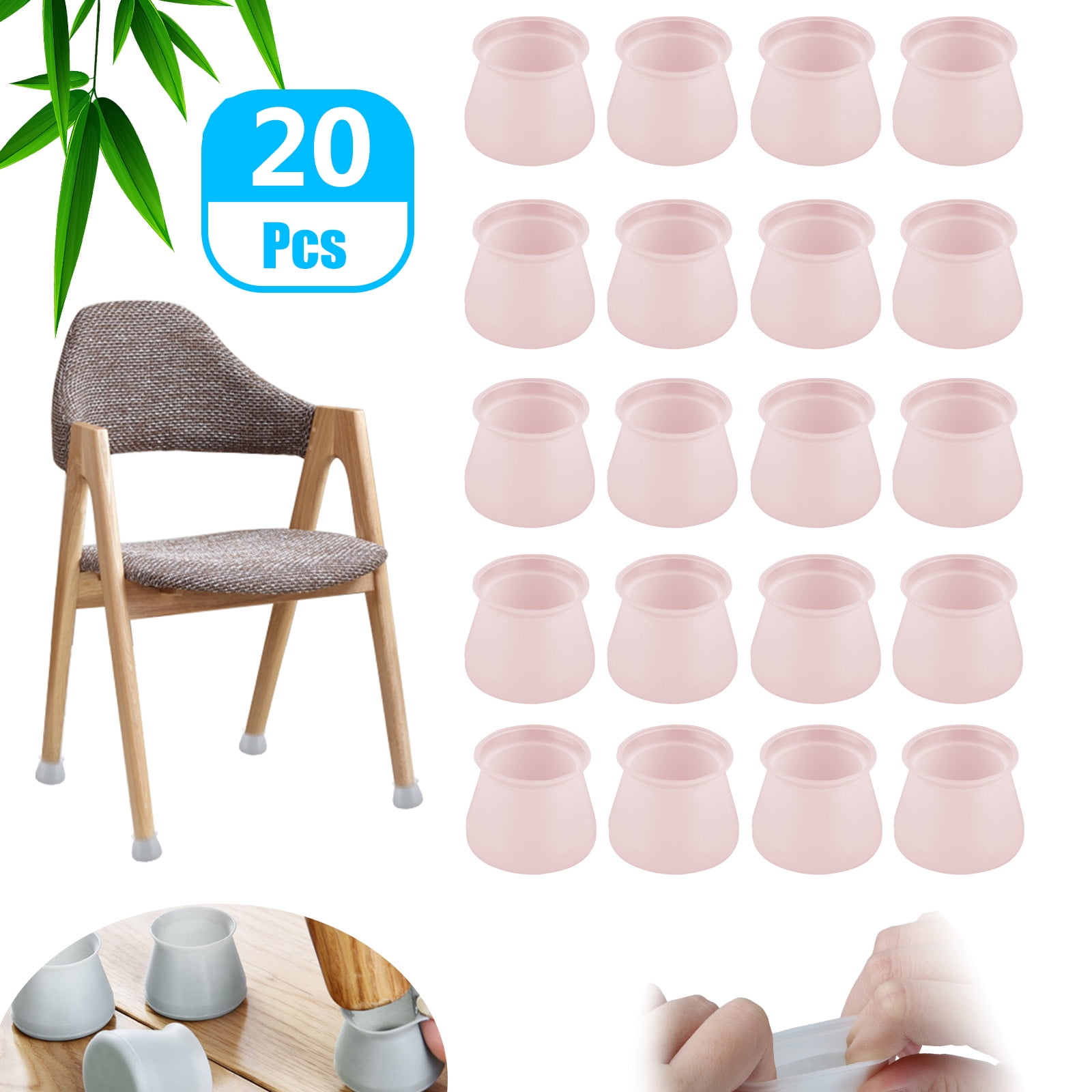 Furniture Silicon Protection Cover, TSV Chair Leg Caps Silicone Floor Protector, Round Table 