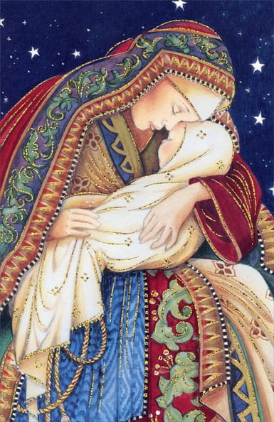 American Greetings Mary and Baby Jesus Religious Christmas Card