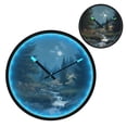 thumbnail image 2 of Indoor 12' Voice-Activated Luminous Decoration Wall Clock With LED Night Light Illuminated by Moonlight, 2 of 8