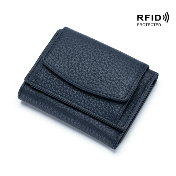 Generic Preliminary Wallet ,Small Wallet Women RFID Blocking Leather Compact Card Holder Wallet for Women with Zipper Coin Pocket