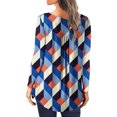 thumbnail image 3 of Ichuanyi liquidación casual de manga larga para mujeres abiertas abiertas cuello redondo flojo túnica plisada camisa blusa blusa ICHUANYI WER202308211209, 3 of 5