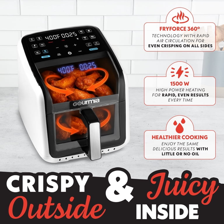 Gourmia Panorama 7-QT Digital Air Fryer with Panoramic View