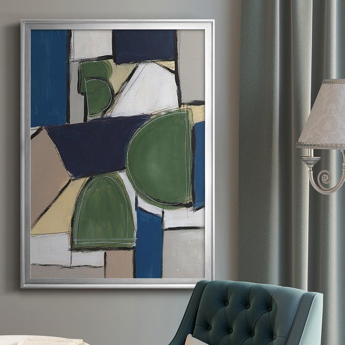 Spatial Mix II Premium Framed Print, in Gold, Black, or Silver - Ready to Hang