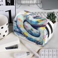 thumbnail image 7 of Sikiie Watercolor Snake Print Flip Double-layer Pencil Case, All-purpose Stationery Bag for Study and Office, Zipper Design, Unisex, 7 of 7