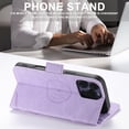 thumbnail image 3 of ELEHOLD Case for iPhone 16 Pro, Magnetic Leather Wallet Case with Card Holder Kickstand Flip Folio Cover Case,Purple, 3 of 5