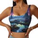 thumbnail image 1 of Balery Fantasy Landscape Starry Night Sujetadores deportivos con espalda cruzada para mujer, acolchados, sin costuras, de alto impacto, ideales para yoga, gimnasio, entrenamiento y fitness.-XX-Large, 1 of 8