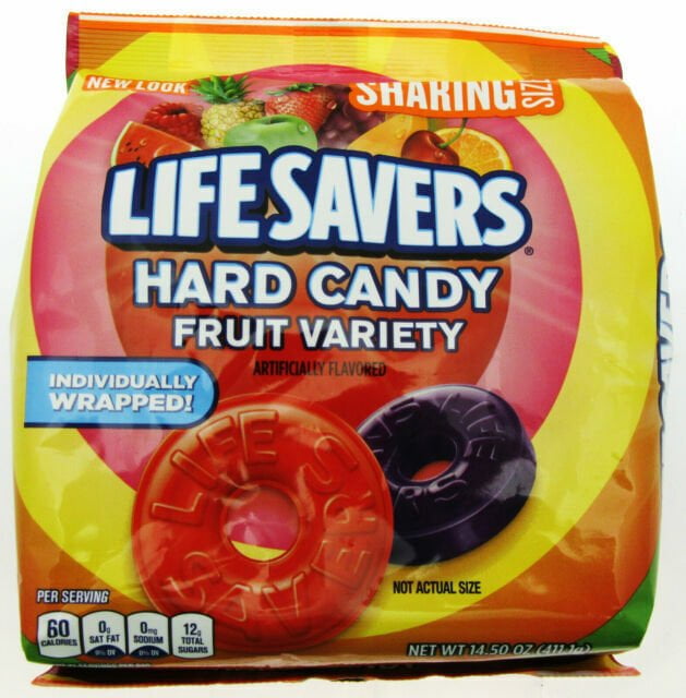 Lifesavers Fruit Variety 10 Flavor Individually Wrapped Hard Candy  14.5oz Bag