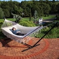 thumbnail image 6 of Sunnydaze Deluxe 2-Person Hammock with Spreader Bars and 15-Foot Stand - 400-Pound Capacity - American Style - Choose Color, 6 of 7