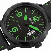 Bright Men's Stainless Steel Quartz Green Watch