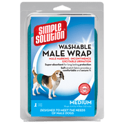 Simple Solution Washable Male Wrap Dog Diaper, Medium, 1 Pack
