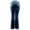 thumbnail image 4 of Jack David/H&Y Women's Rhinestone Bootcut Stretchy Denim Jeans Pants, 4 of 5