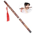 thumbnail image 1 of Dry Bitter Bamboo Flute, Strong Cultural Color Long Service Life 19.1 X 0.8In Portable Bamboo Flute  for Performance for Grade Examination, 1 of 7