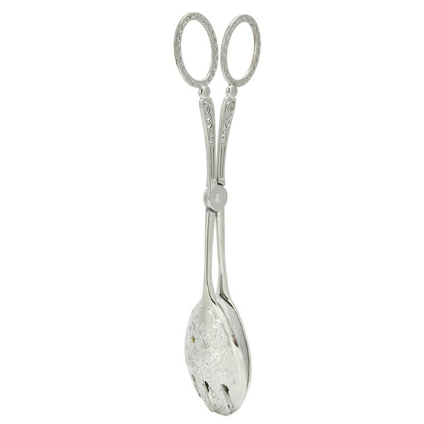 Utensilios de cocina de aleación de zinc, pinza multifuncional antideslizante para cocinar, hornear, pan, alimentos (plata)