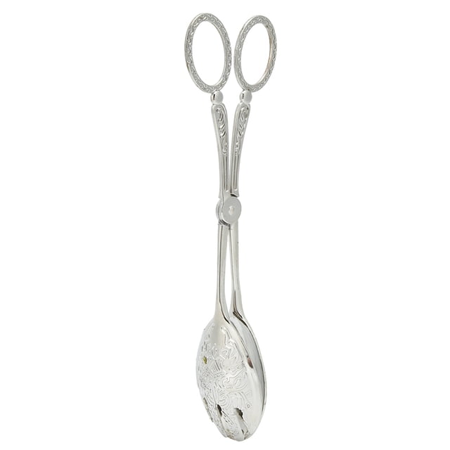 Pinza multifuncional de aleación de zinc para utensilios de cocina, antideslizante, para hornear pan y alimentos (plateada)