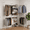 White, variant on Wall Mount Industrial Pipe Closet Organizer System, Expandable Clothing Rack with Adjustable Shelves & Hanging Rods for Corner Wardrobe Storage, Black