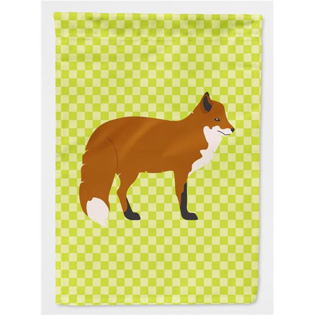Carolines Treasures BB7702CHF Red Fox Green Flag Canvas House
