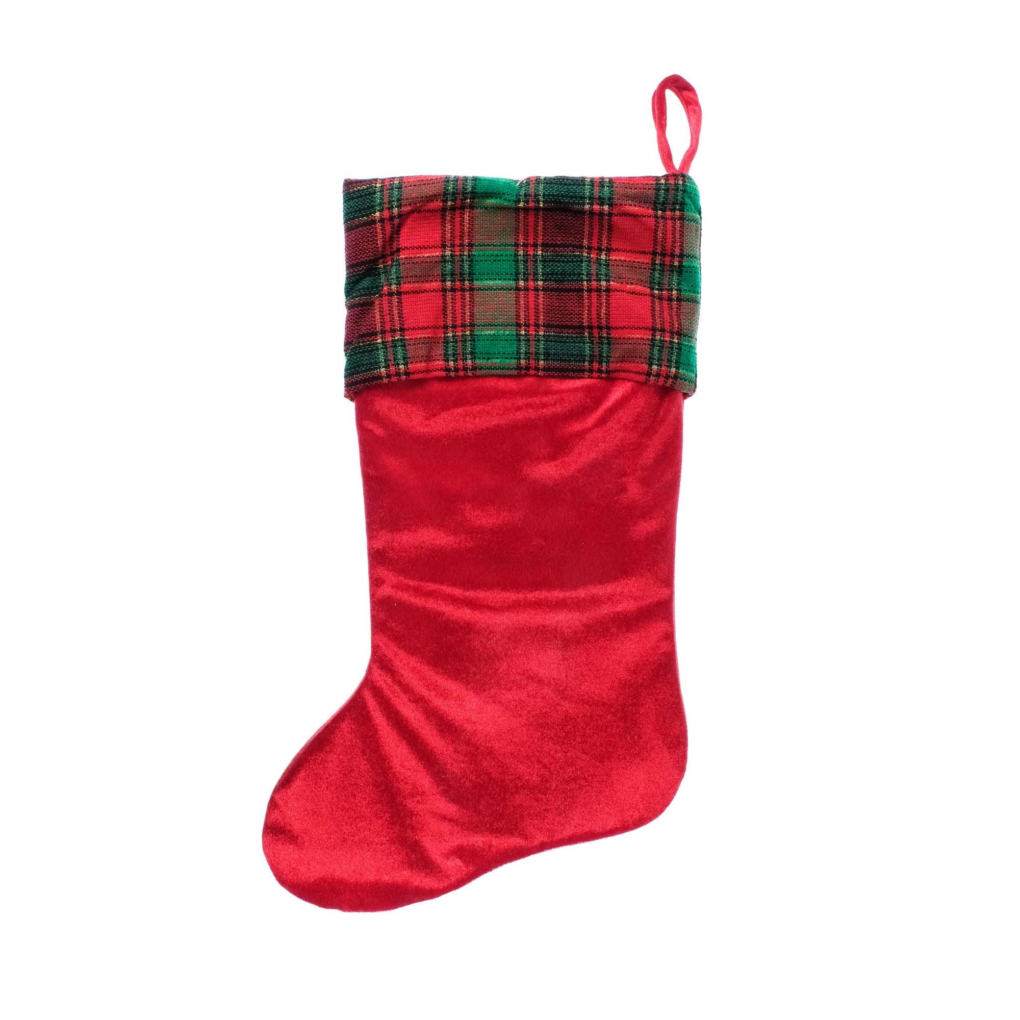ASPCA, Boxer 20 inch Velour Christmas Stocking, Red, Multi-Color