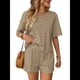 thumbnail image 1 of Conjunto de Pijama de 2 Piezas de Corta A Rayas de Verano, Color Caqui L, 1 of 8