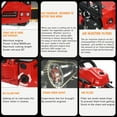 thumbnail image 6 of WETS 20 Inch Gas Chainsaw, 58CC 2-Stroke Gas Powered Chainsaw, Handheld Cordless Chainsaw, High-Power Logging Saw for Wood Cutting and Tree Trimming(Red), 6 of 10