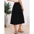 thumbnail image 3 of DARING DIVA Women's Summer Long Skirt Eyelet Beach Midi Skirt X-Small Black, 3 of 6