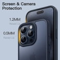 thumbnail image 4 of JETech Matte Case for iPhone 15 Pro 6.1-Inch, Shockproof Military Grade Drop Protection, Frosted Translucent Back Phone Cover, Anti-Fingerprint (Blue), 4 of 5