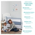 thumbnail image 4 of Regalo Extra Long Hideaway Metal Bedrail, Gray Baby/Toddler Safety Bed Rail, 4 of 9