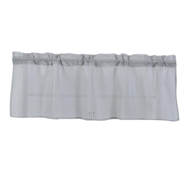 Cenefas translúcidas, bolsillos para varillas, accesorios para cortinas, cortinas de lino que filtran la luz gris