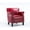 Red, variant on Faux leather club chair with no sag springs / Muted chrome nailhead trim for a trendy look