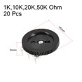 thumbnail image 2 of Unique Bargains Dial  Wheel Potentiometer for Audio Stereo Volume Switch Control ,20Pcs (1K,10K,20K,50K Ohm each 5pcs), 2 of 2