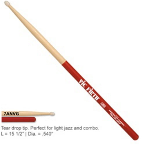 Vic Firth American Classic Vic Grip Hickory Drumsticks (7A, Nylon