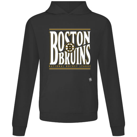 Men's Levelwear  Black Boston Bruins Relay Powerhouse Pullover Hoodie